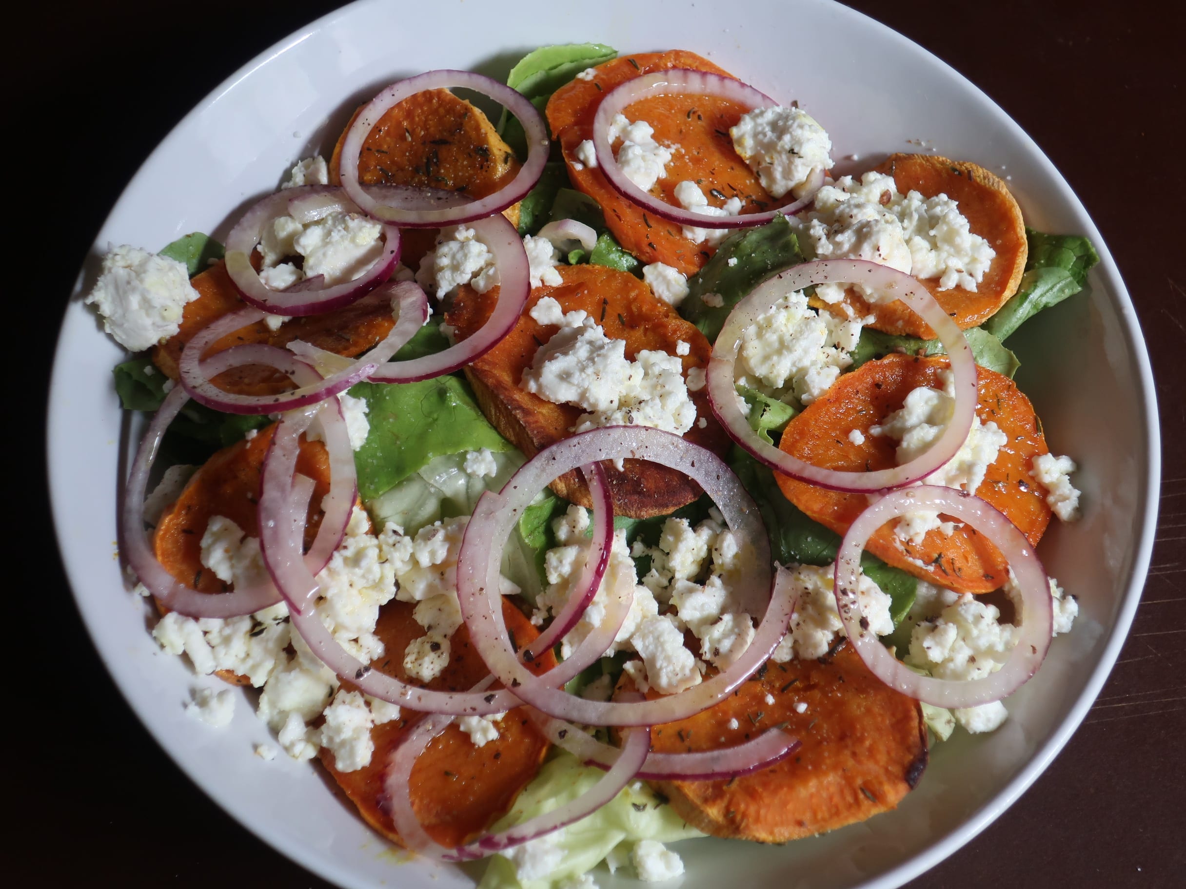 Recette patate douce en salade