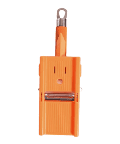 Un éplucheur multifonction avec planche mandoline intégrée orange