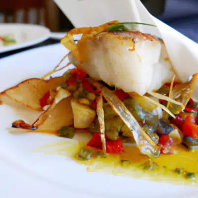 Poisson en papillote et julienne de légumes caramélisées alimentation équilibrée